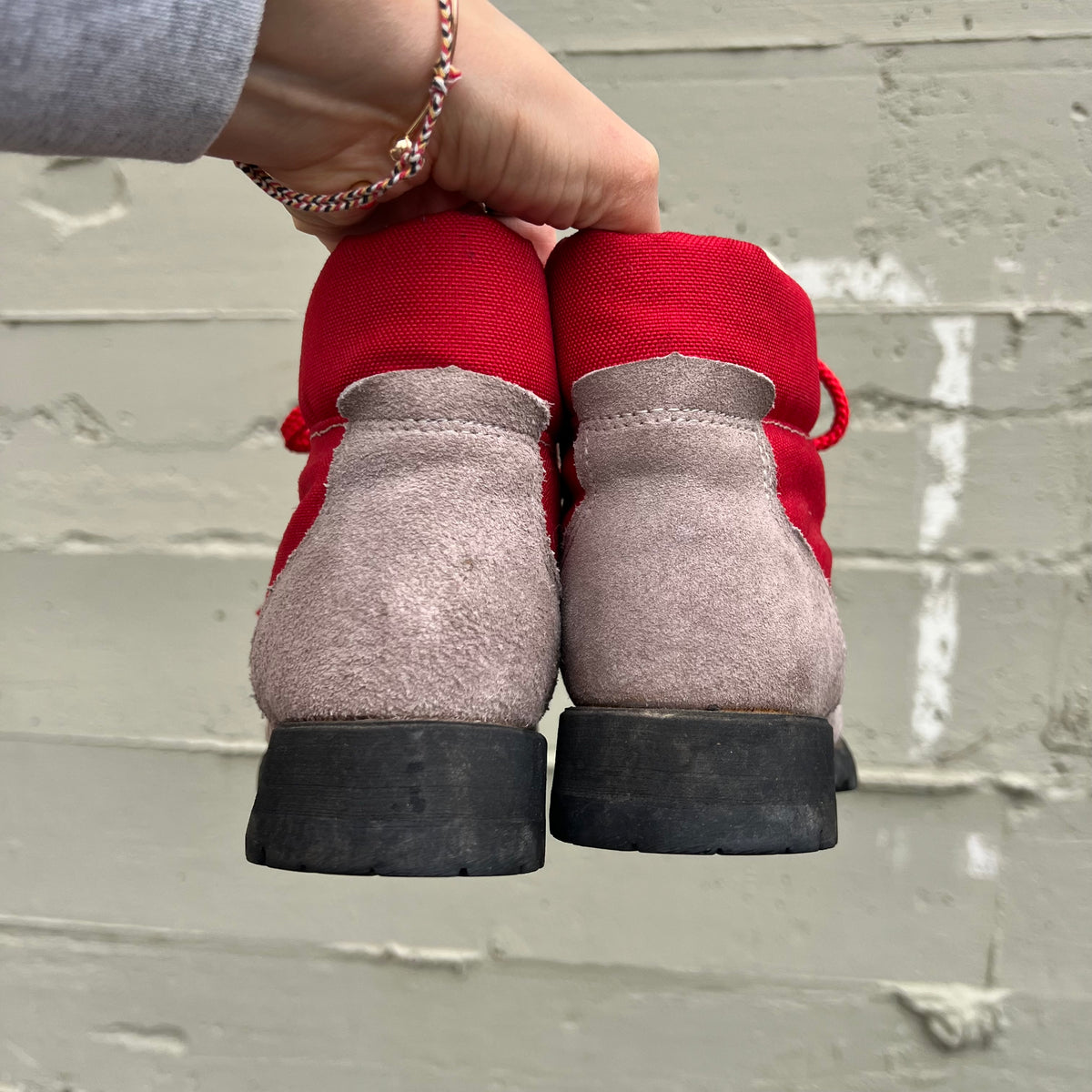 Vintage Rocky Boots Hiking Boot - Size 8M/9.5W - Red/Gray - Made In USA