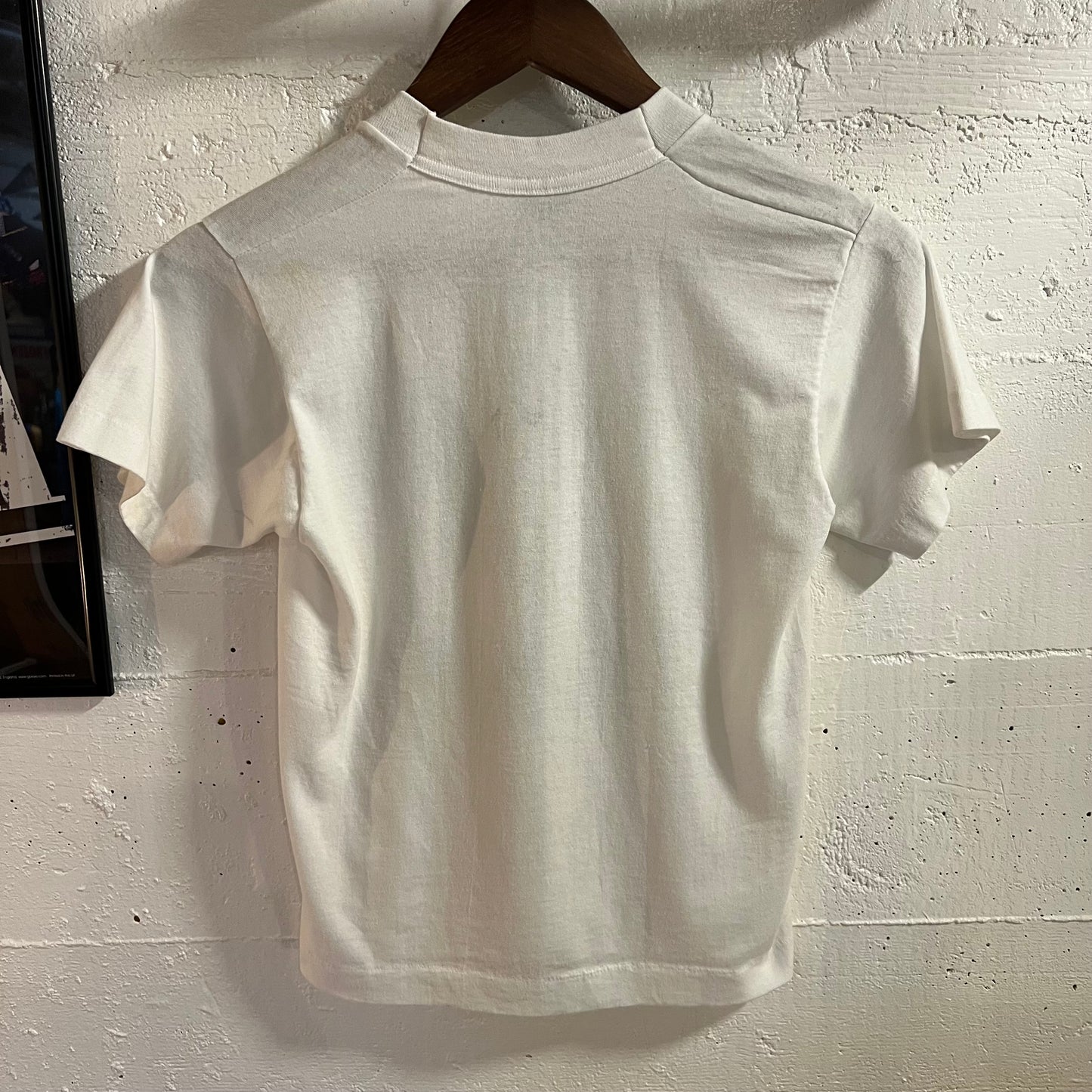 Vintage 90’s Woodlawn Elementary Single Stitch Baby T-Shirt - Size Youth Medium - Made In USA - White/Green/Black