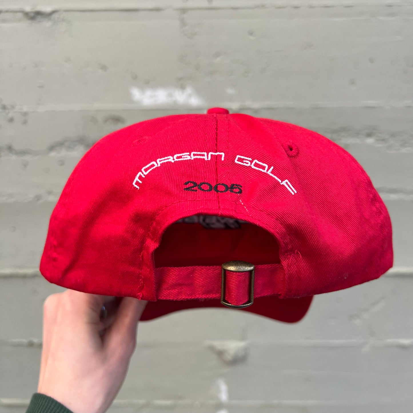 Vintage 2005 Budweiser Script 6-Panel Embroidered Dad Hat - O/S - Red/Black/White