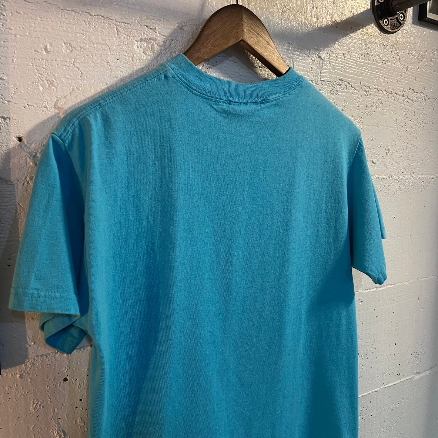 Vintage 90’s Nike Big Logo Baby T-Shirt - Size Medium - Blue/Yellow