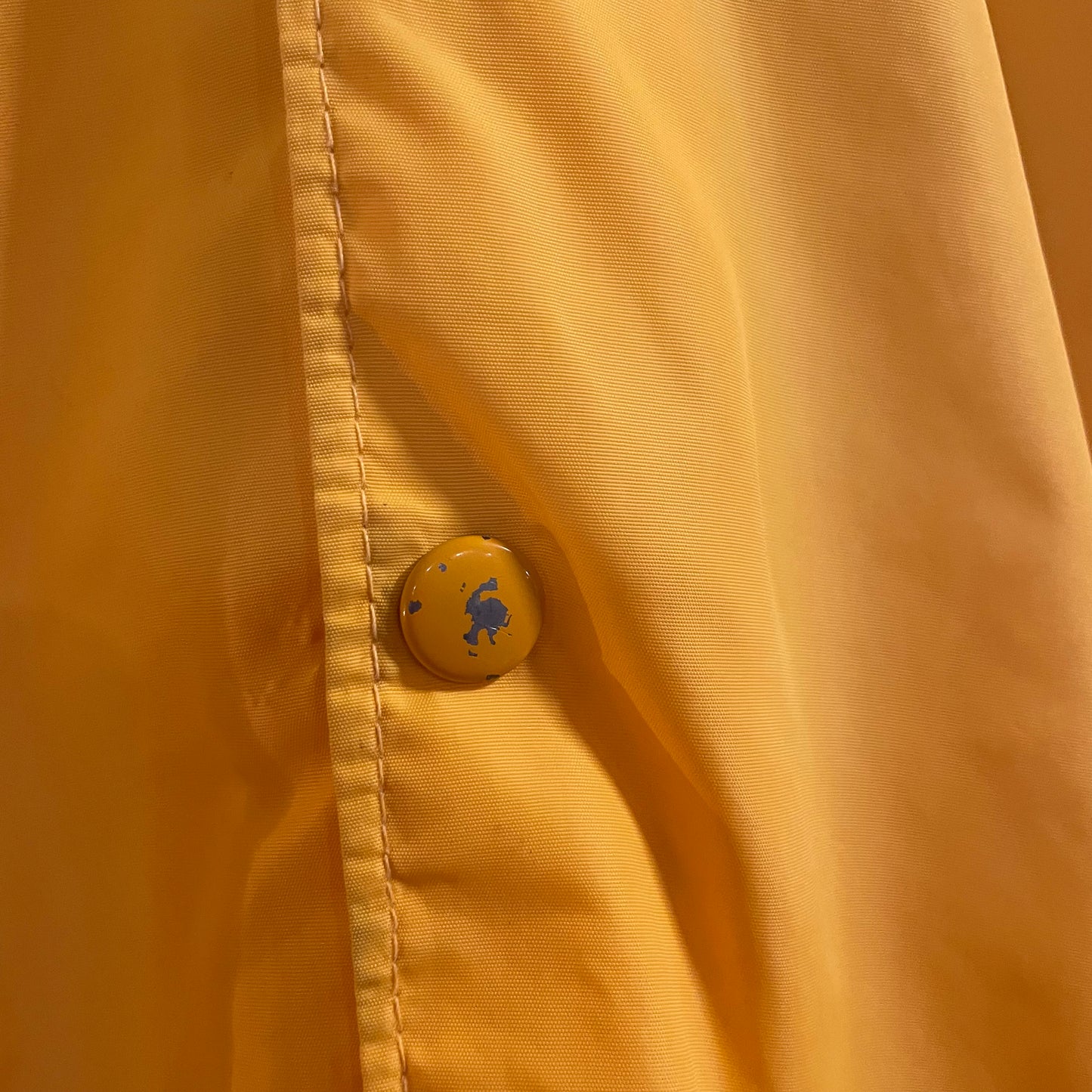 Vintage 70’s/80’s Spanjian Little League Allstars Snap Button Windbreaker Jacket - Size Youth Large - Made In USA (CA) - Yellow/Black