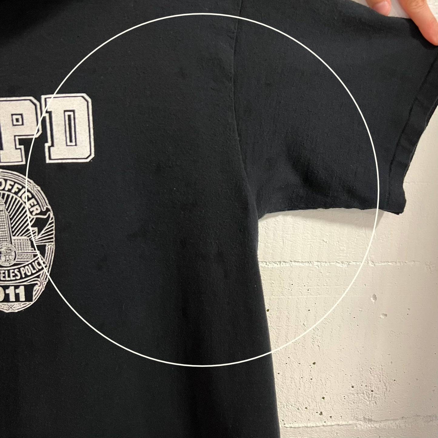 Vintage 90’s LAPD Los Angeles Police Single Stitch T-Shirt - Size Large - Made In USA - Black/White