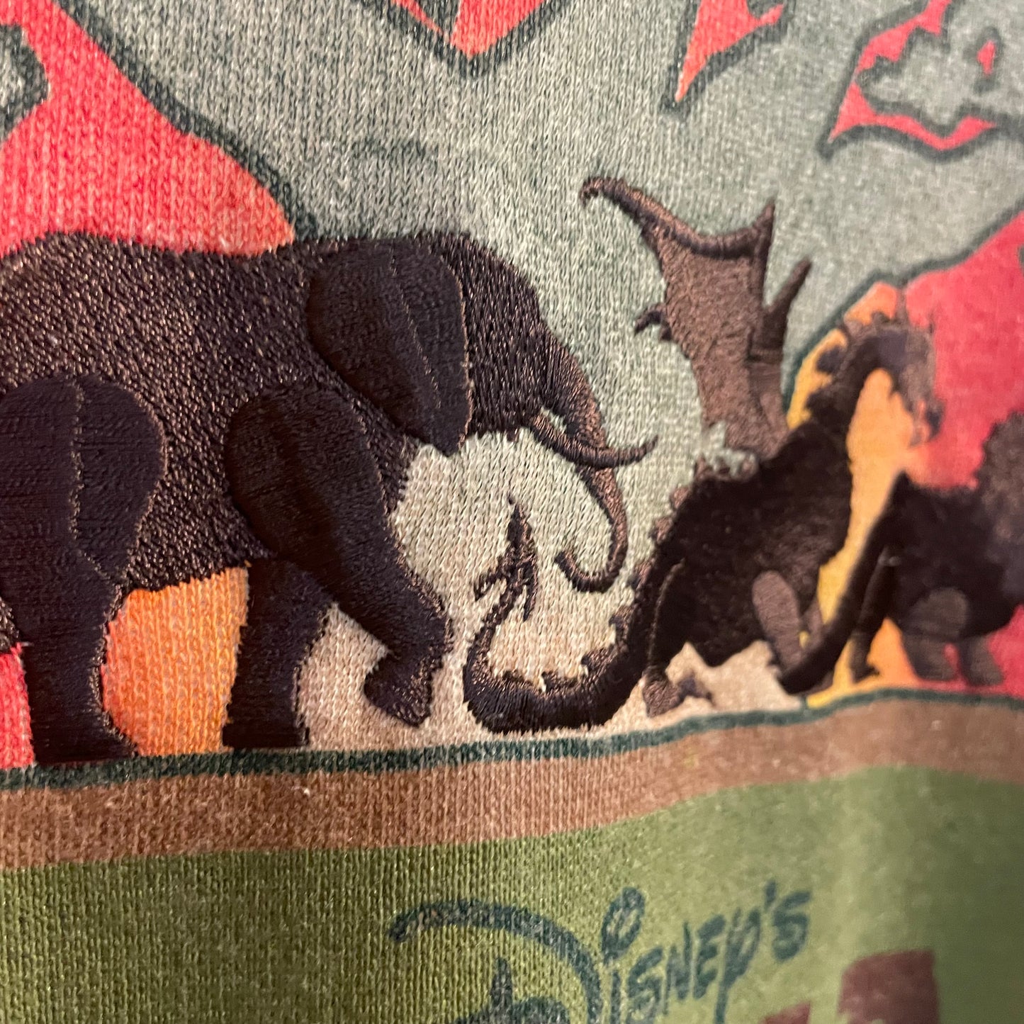 Vintage 90’s Disney’s Animal Kingdom Crewneck Sweatshirt - Size Medium - Made In USA - White/Multicolor
