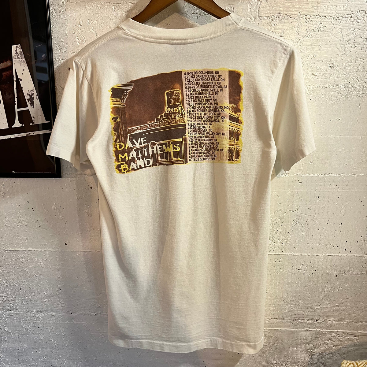 Vintage 2003 Dave Matthew’s Band Single Stitch Tour T-Shirt - Size Small - Made In USA - White/Multi