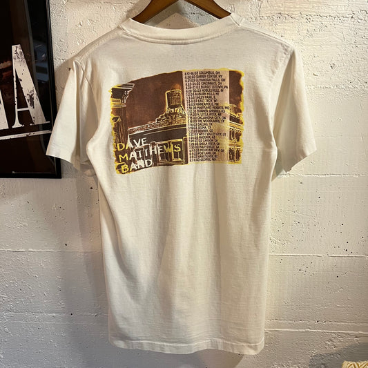 Vintage 2003 Dave Matthew’s Band Single Stitch Tour T-Shirt - Size Small - Made In USA - White/Multi