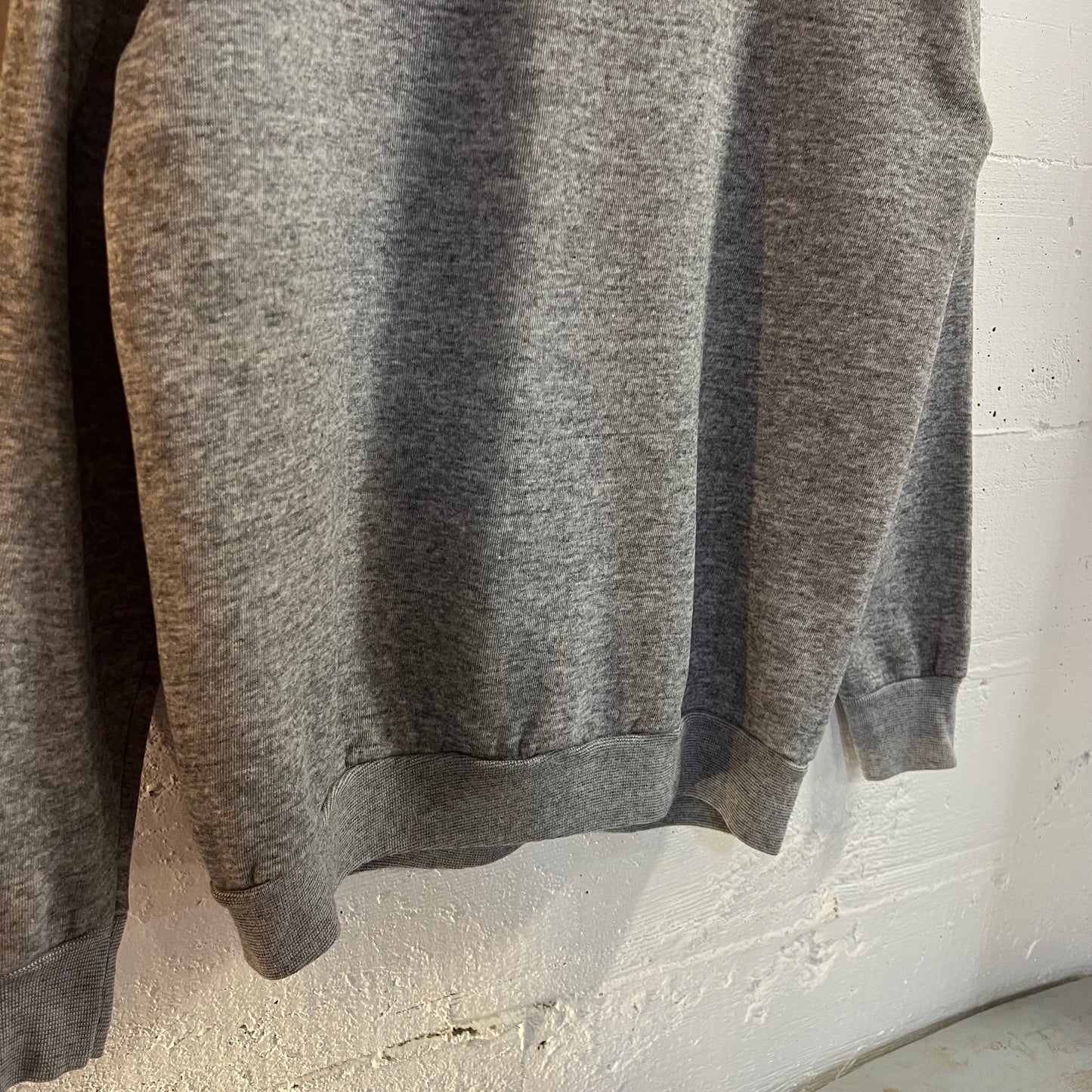 Vintage 80’s Humptulips, Washington Puff Print Raglan Sleeve Crewneck Sweatshirt - Size XL - Made In USA - Heather Grey/Multi