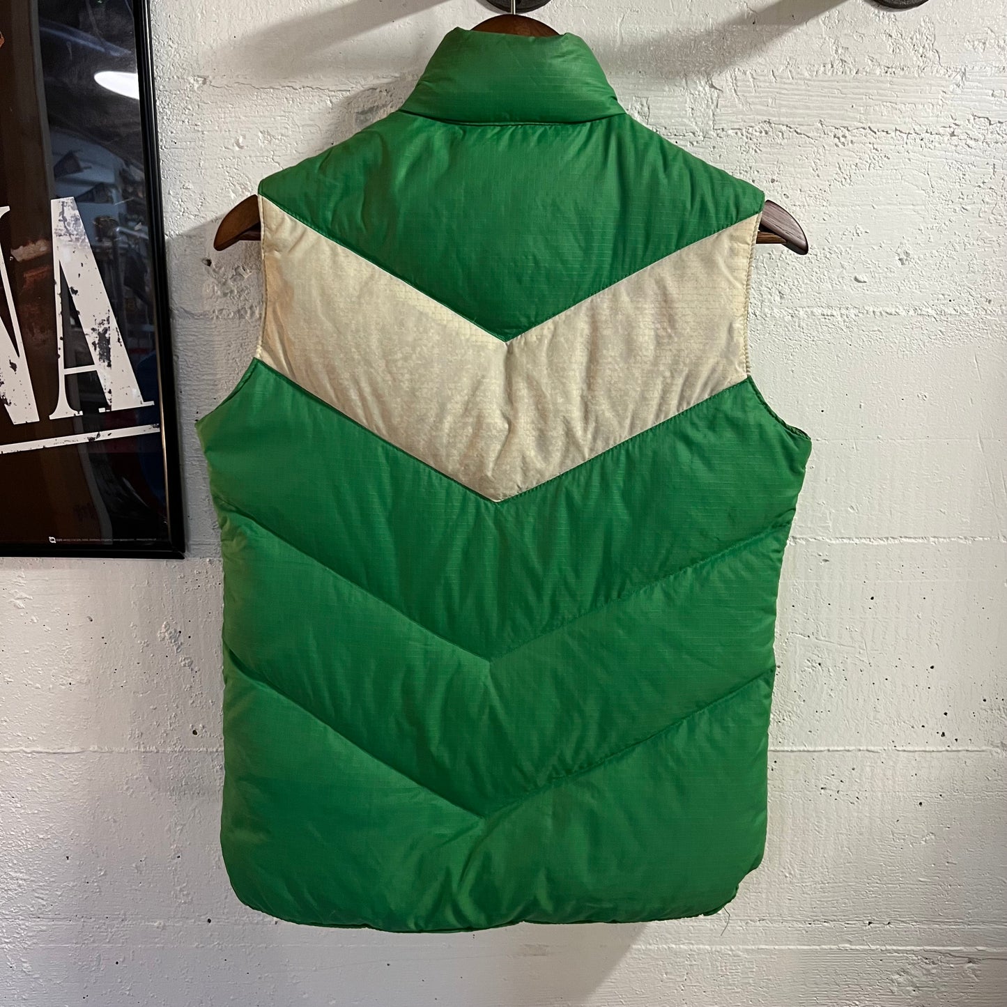 Vintage 70’s Mountain Goat By White Stag Down Puffer Vest - Size Women’s Small - Green/White