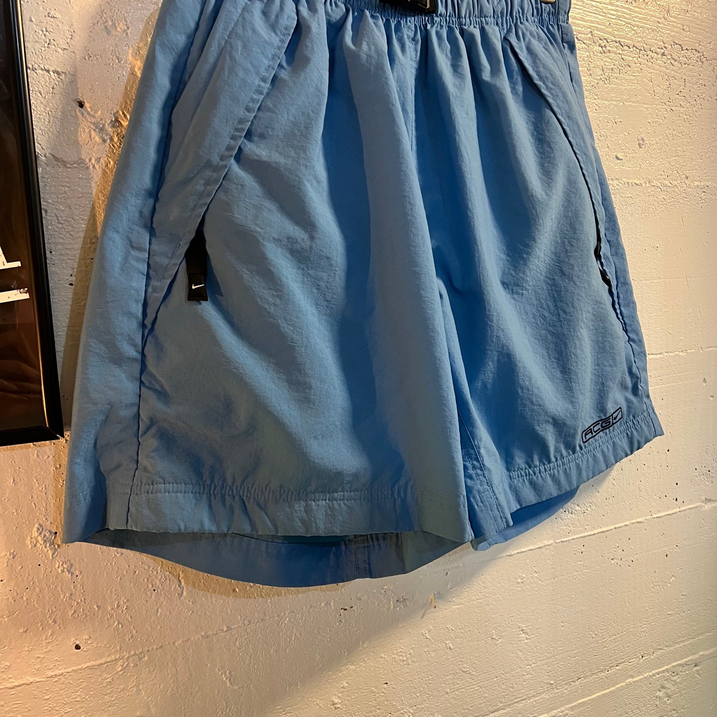 Vintage 90’s Nike ACG Adjustable Swim Shorts - Size Large - Aqua