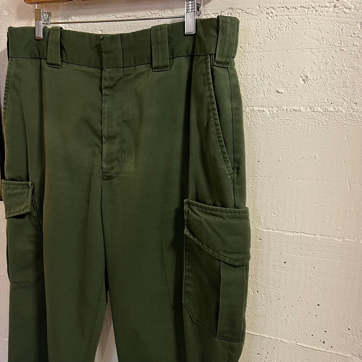 Vintage Flying Cross Olive Drab Tactical Cargo Pants - Size 35 - Cotton/Poly Blend - Olive Drab