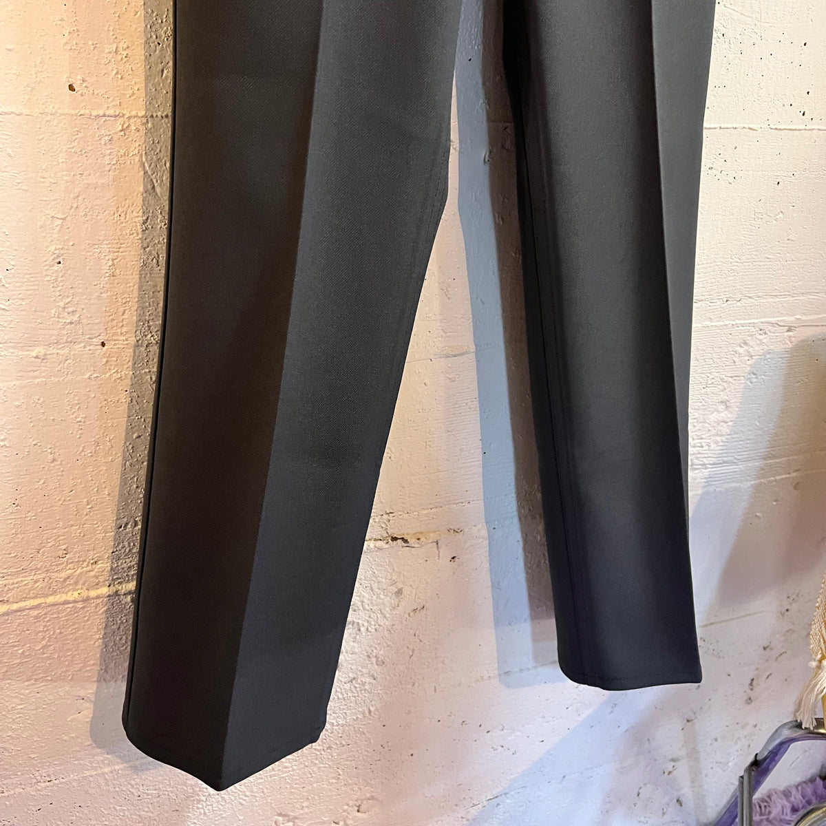 True Vintage Levi's 517 Sta-Prest Boot Cut Pleated Pants - Size 30" x 30" - Made In USA - Charcoal Gray - Talon Zipper