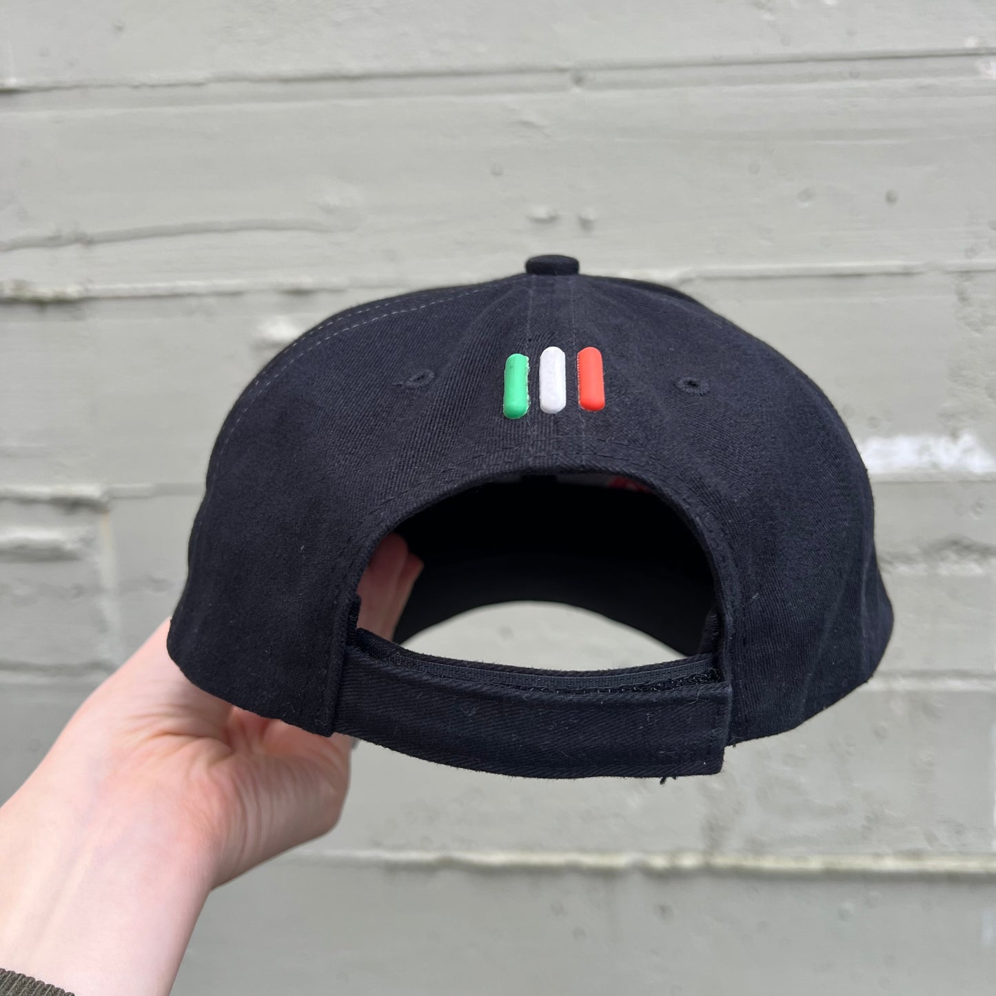 Vintage 2000's Embroidered Scuderia Ferrari Velcro Strap Back Baseball Hat - One Size Fits All - Black/Red/White/Yellow/Green