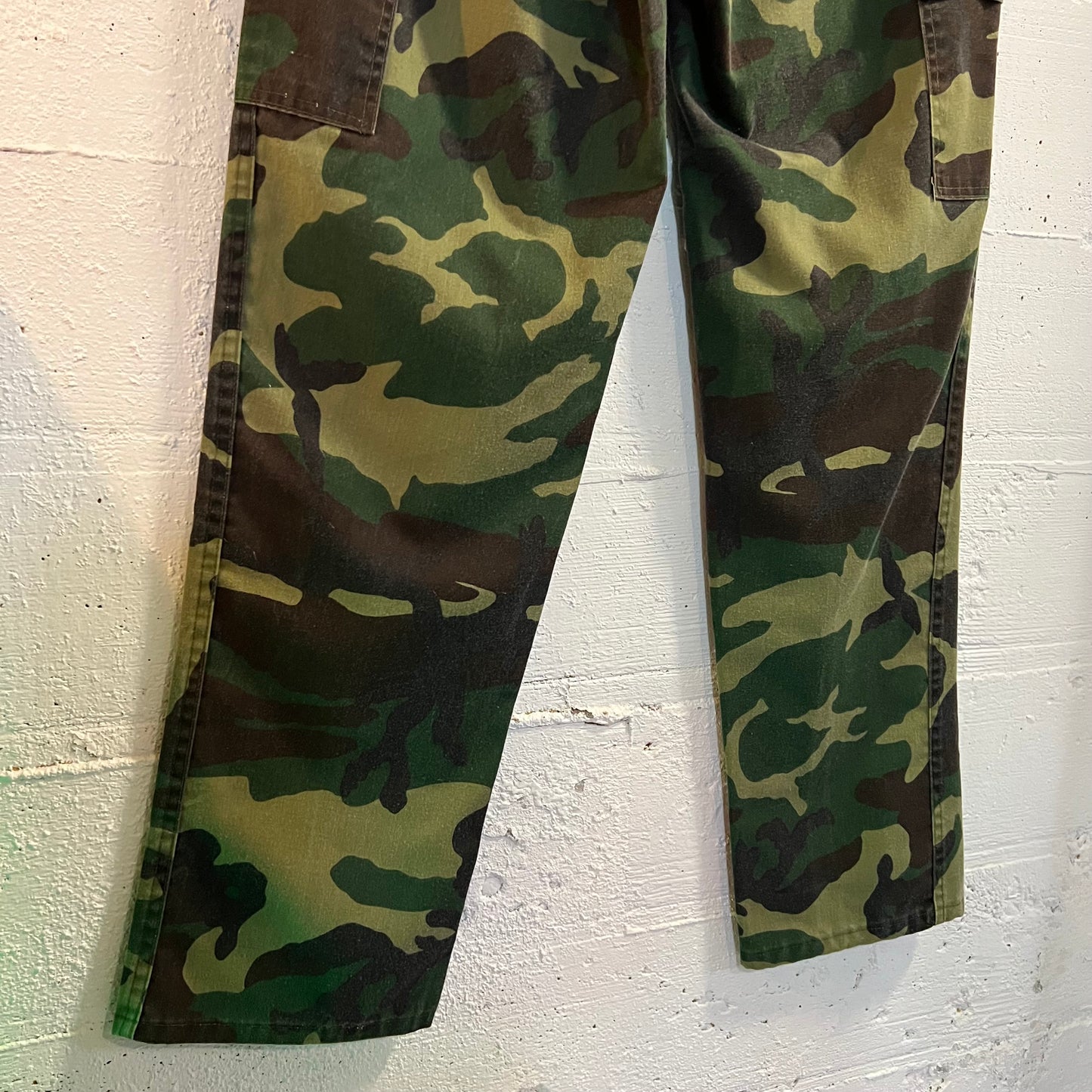 Vintage Burk Gung Ho Woodland Camo Fatigue Field Pants - Size 32" - Made In USA