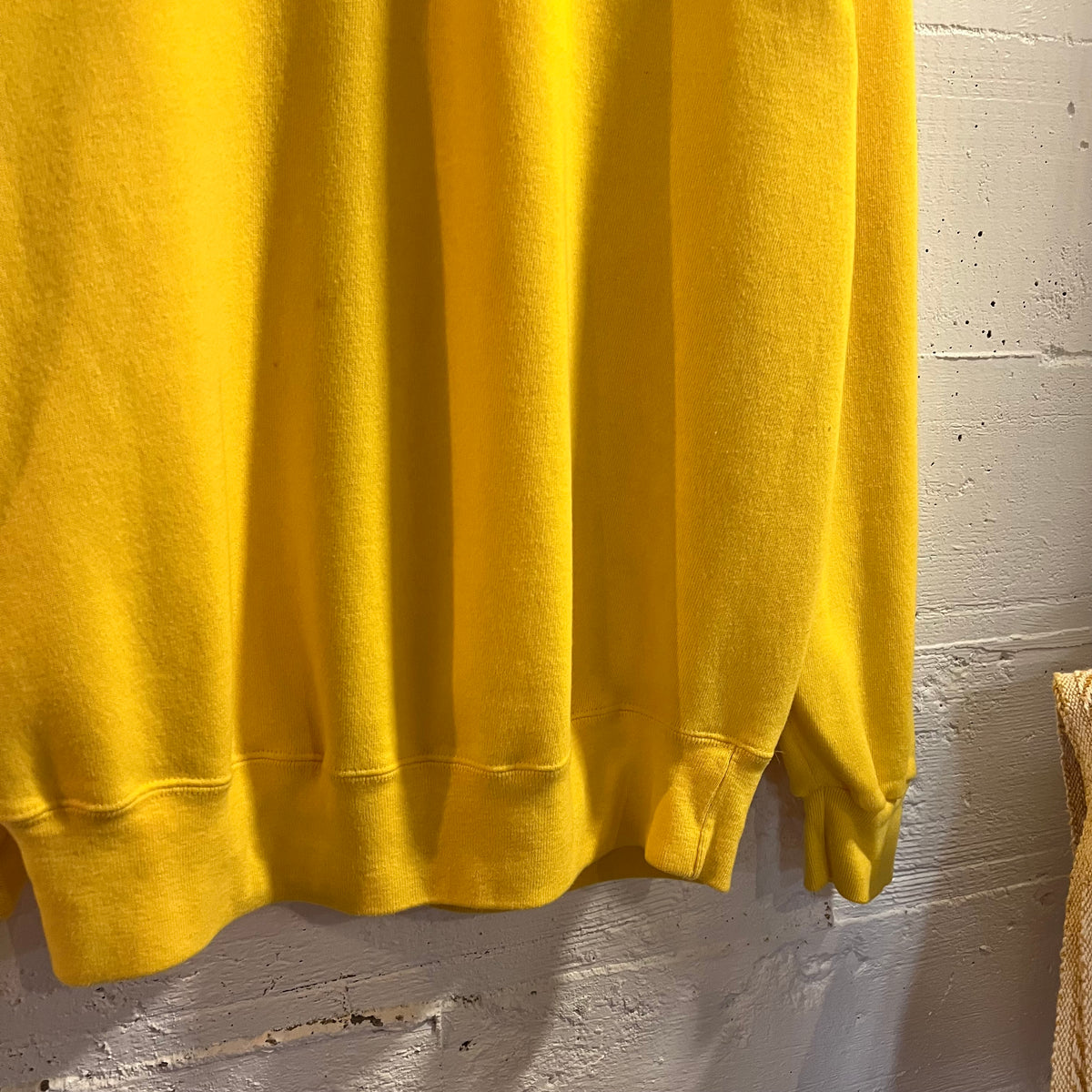 Vintage 80’s Embroidered Champion Crewneck Sweatshirt - Size Large - Made In USA - Yellow