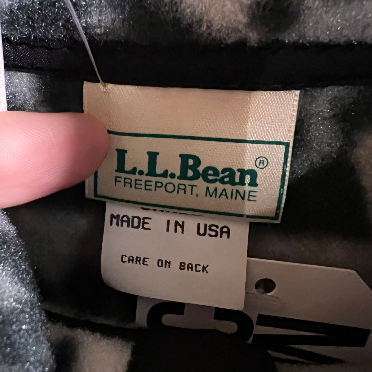 Vintage 90’s Dead-Stock L.L.Bean 1/4 Snap Pullover Fair Isle Fleece Jacket - Size Women’s Small - Made In USA - Black/Grey/Off White