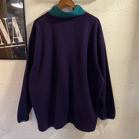 Vintage Venezia Vitale Zip Up Fleece Jacket - Size XL - Purple/Teal/Pink