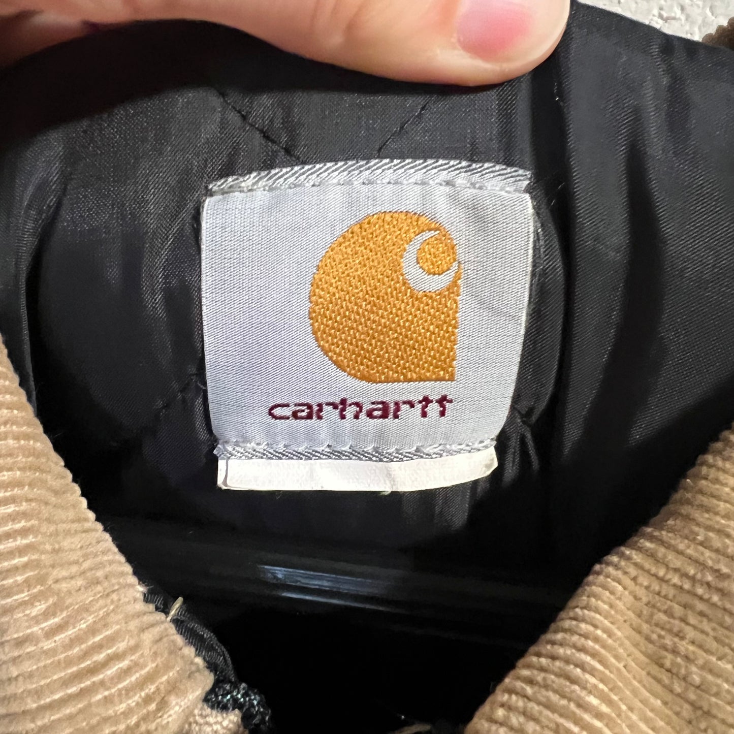 Vintage Carhartt Arctic Detroit Quilt Lined Jacket - Size L/XL - J22 SDL - Beige - Made In USA