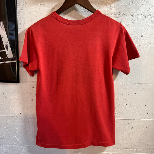 Vintage 1991 Distressed San Francisco 49ers Football Single Stitch Baby T-Shirt - Size Small - Made In USA - Faded Red/Multicolor