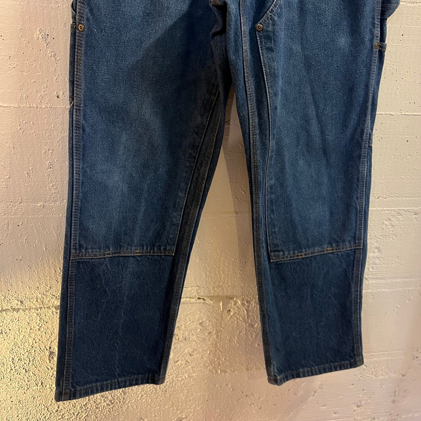 Vintage 90’s Key Double Knee Carpenter Denim Jeans - Size 32x30 - Dark Wash