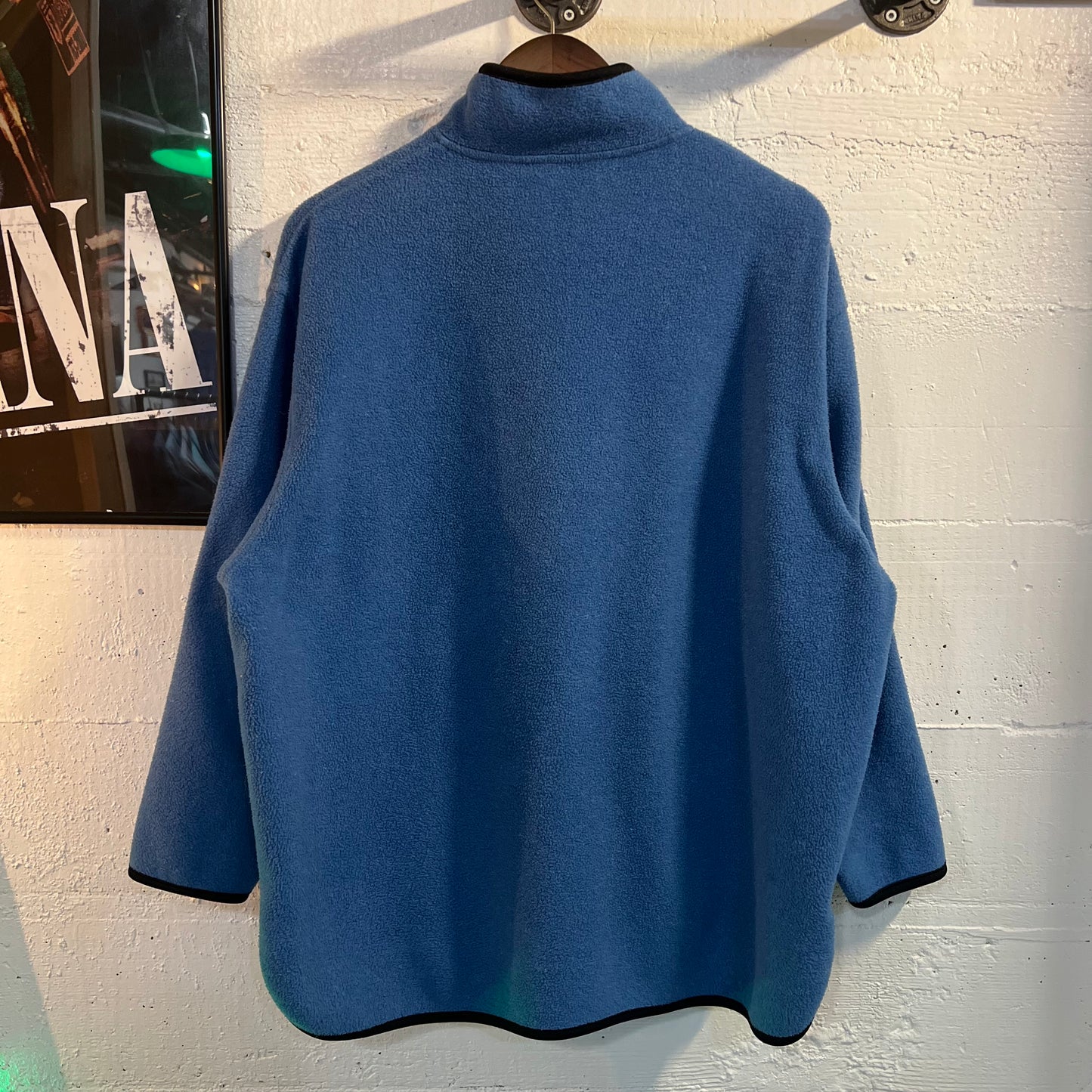 Vintage 90's/00's Eddie Bauer Pullover Quarter Zip Fleece Jacket - Size Large - Sky Blue