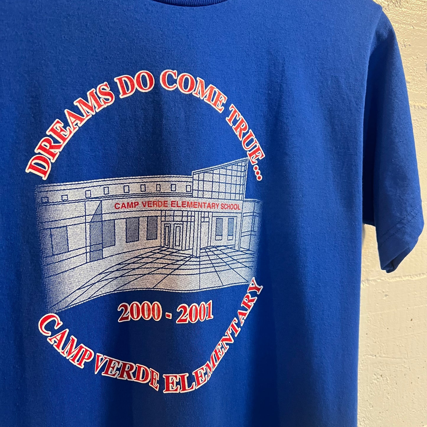 Vintage 2000-2001 Camp Verde Elementary Baby T-Shirt - Size Youth Large - Royal Blue
