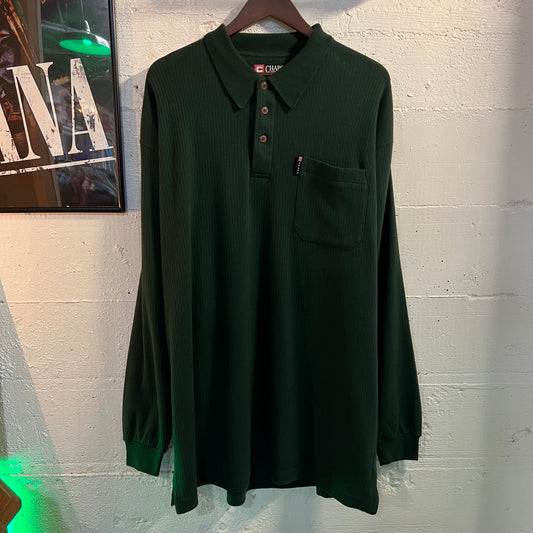 Vintage 90's Deadstock Chaps Ralph Lauren Long Sleeve Knit Polo Sweater - Size XL - Forest Green