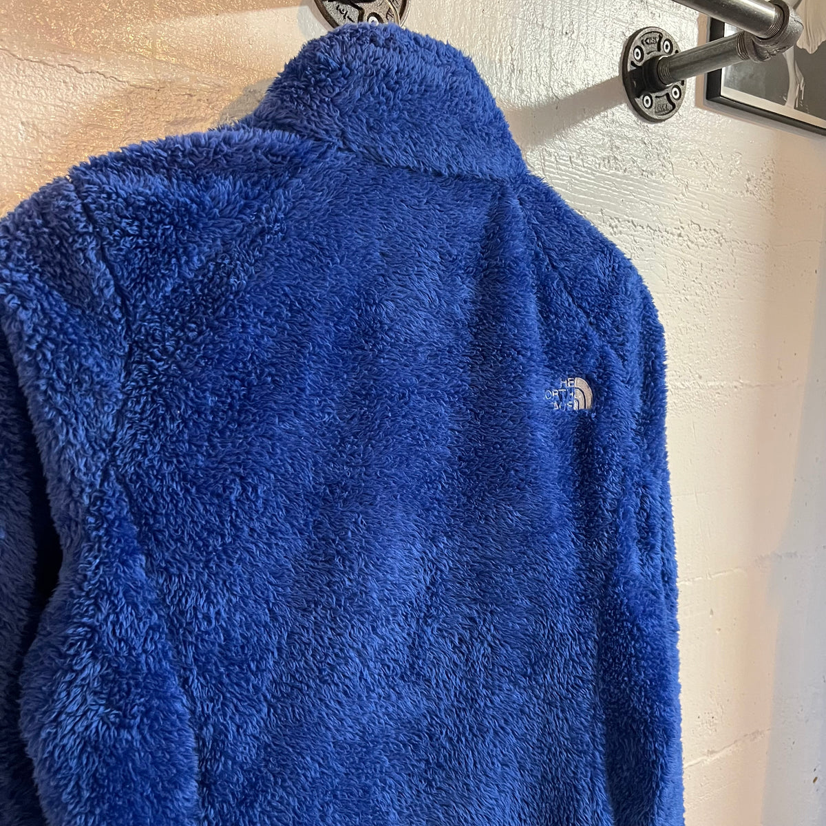 2000’s The North Face Women’s Osito Plush Fleece Zip Up Jacket - Size Medium - Cookie Monster Blue