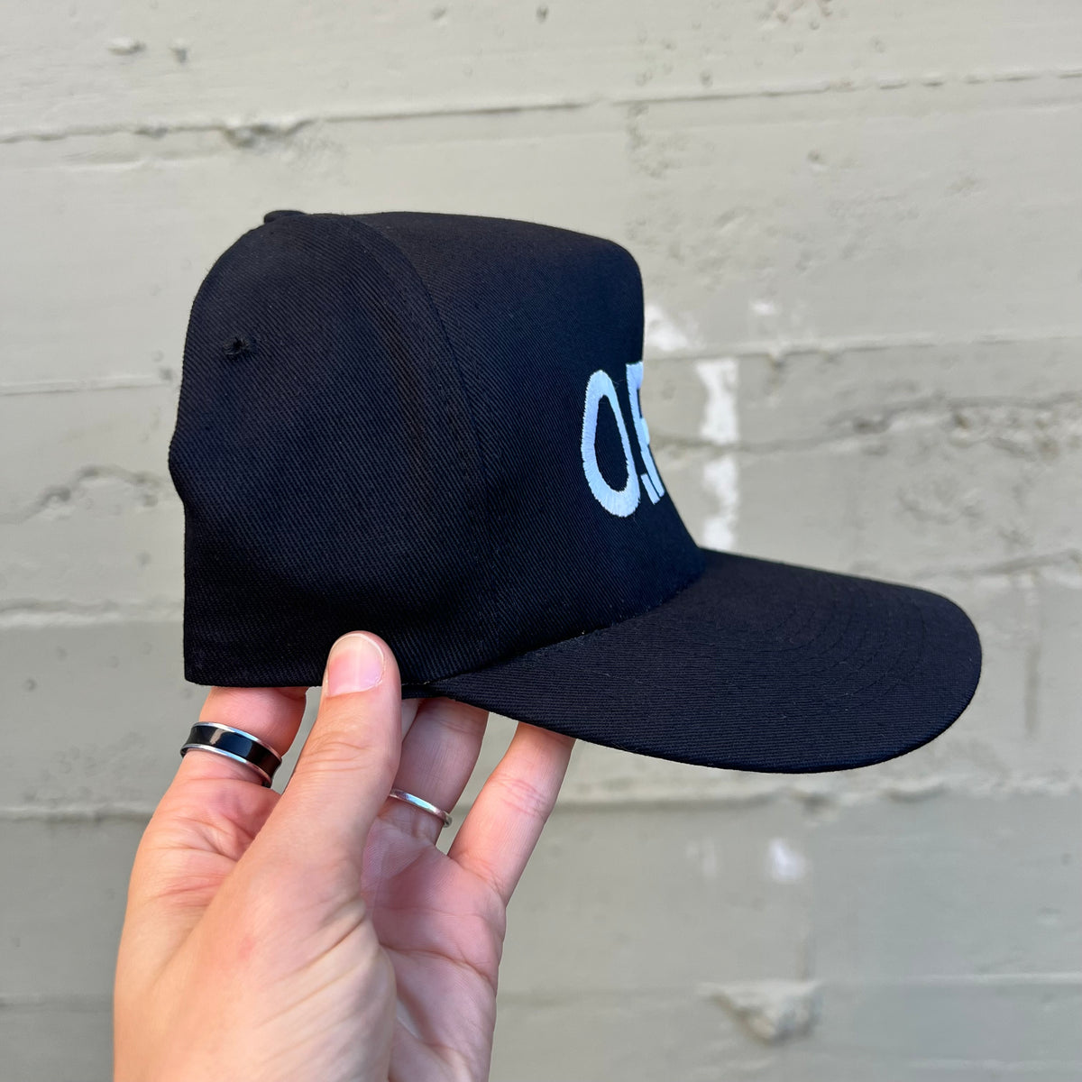 Vintage 90's Naughty By Nature 'O.P.P' Embroidered Snapback Hat - O/S - Black/White