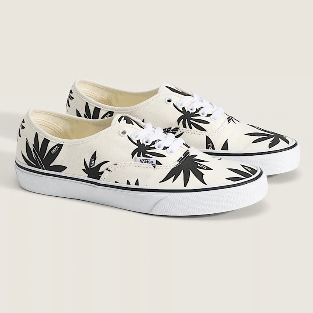 *New* Vans Authentic Archive Print Canvas Shoe - Size 9.5M/11W - Marshmallow/Black - VN000Z75KIG