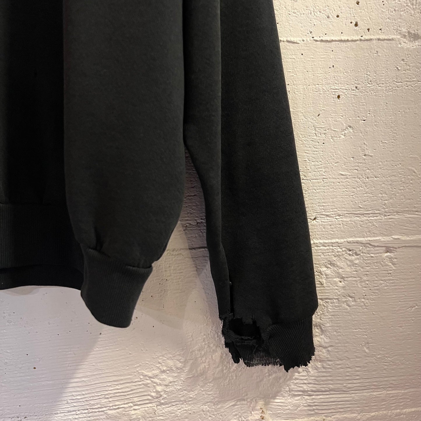 Vintage 90's Distressed Holy Cross Collegiate Crewneck Sweatshirt - Size XL - Made In USA - Black