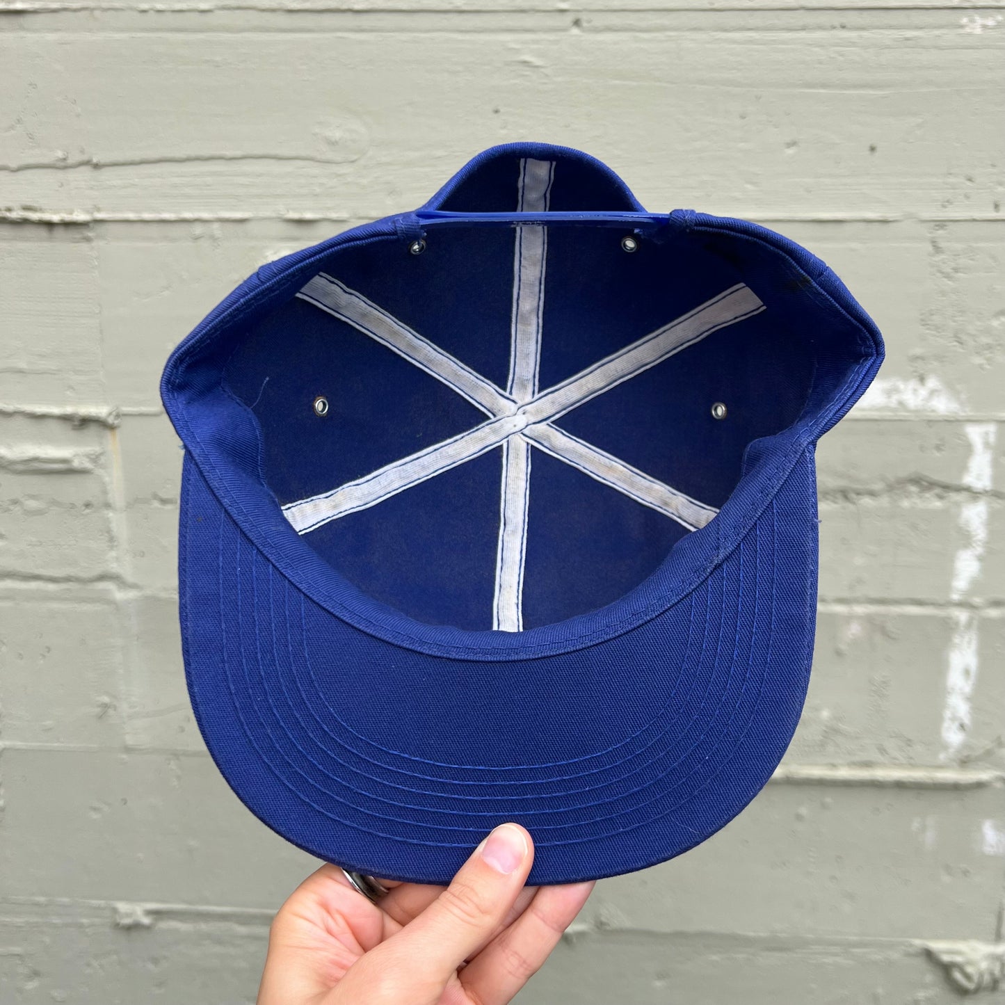 Vintage 80's/90's K-Brand/K-Products Chevron Carmichael Columbia Oil Inc. Snapback Hat - O/S - Made In USA - Blue