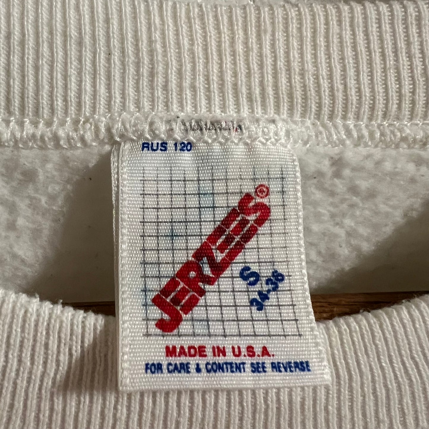 Vintage 80’s Jerzees Midway Marauders Raglan Sleeve Crewneck Sweatshirt - Size Small - Made In USA - White/Green