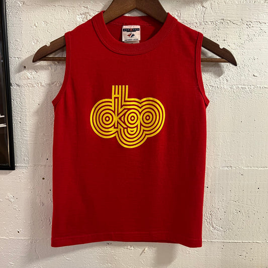 Vintage 00’s OK Go Rock Band Tank Top Baby Tee - Size Small - Red/Yellow