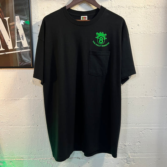 Vintage The Gully Icehouse Frog/8Ball Pocket T-Shirt - Size XXL - Black/Green