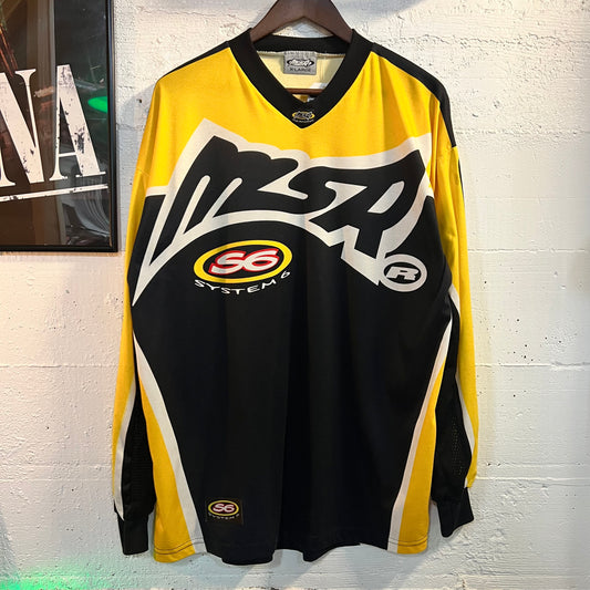 Vintage 90's MSR Motocross Jersey - Size XL - Made In USA - Black/Yellow