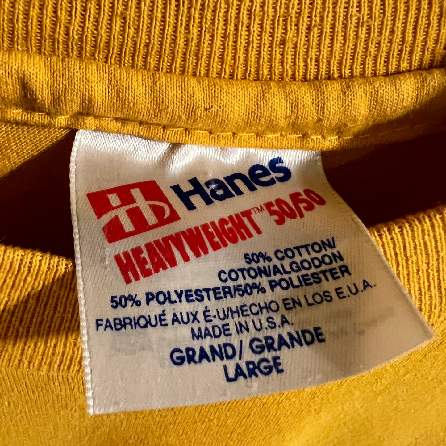 Vintage 90’s Arizona Cowboy Single Stitch Baby T-Shirt - Size Youth Large - Made In USA - Yellow/Multi