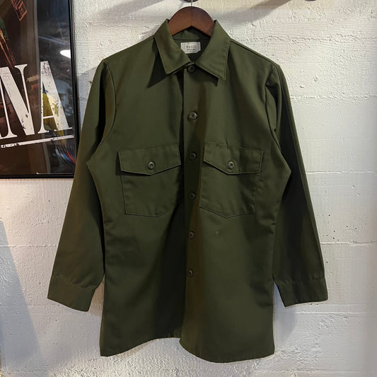 Vintage 1984 US Military Issue OG 507 Utility Shirt - Size Medium (15.5 x 31) - Made In USA - DLA-84-C-0549