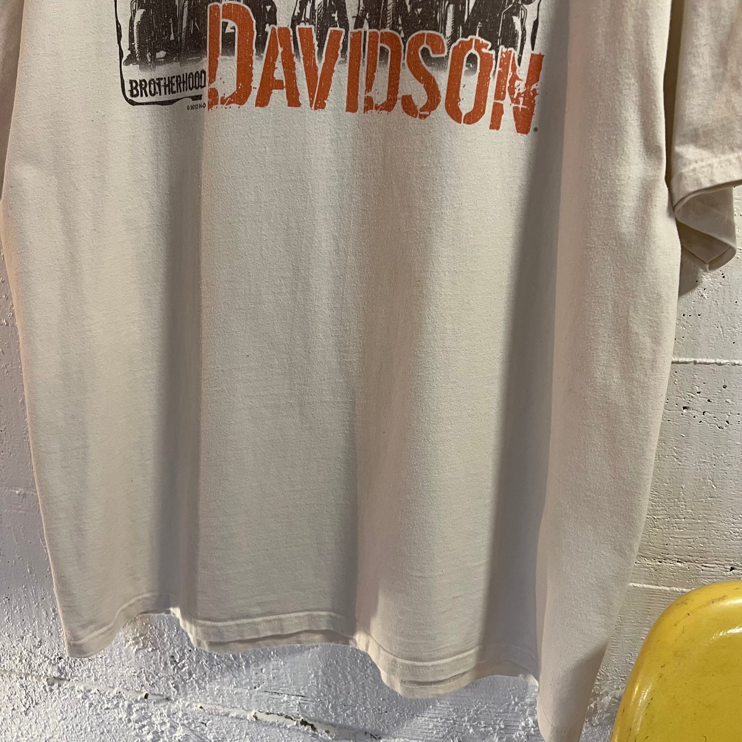 Y2K Harley Davidson Brotherhood Double Sided Graphic T-Shirt - Size XL - White - 100% Cotton