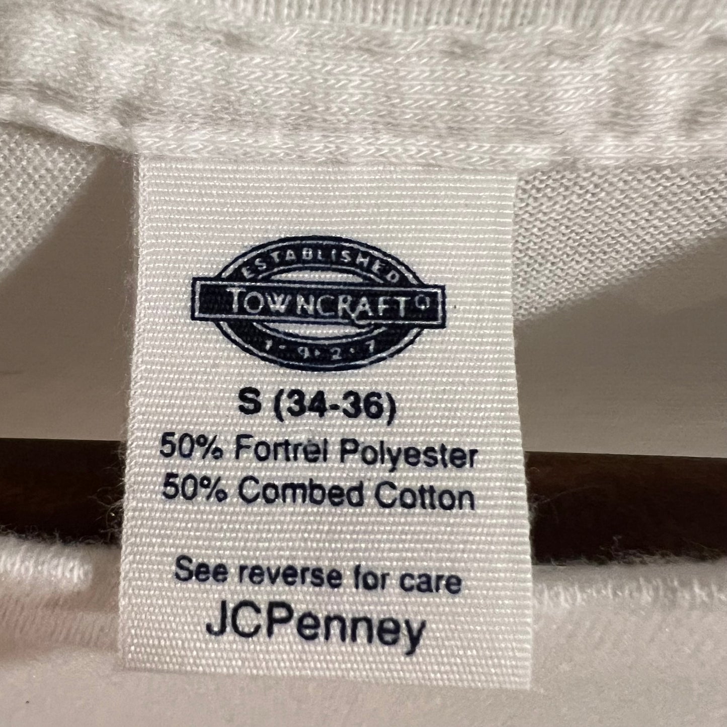 Vintage 80’s Towncraft JCPenney Single Stitch Blank T-Shirt - Size Small - Made In The USA - White