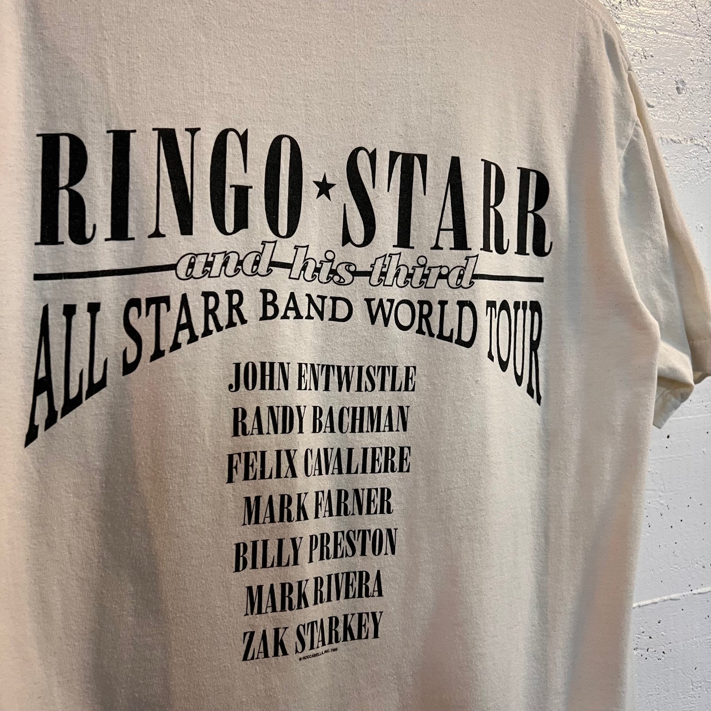 Vintage 90's Ringo Starr 3rd All-Starr Band  Tour T-Shirt - Size Large - White