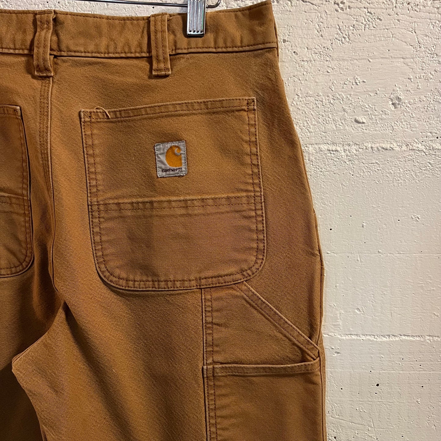 Carhartt Double Knee Duck Relaxed Fit Pants - Size 32" x 34" - Cropped - Brown