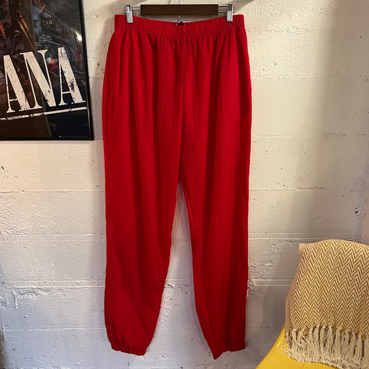 Vintage 90's Marlboro Adventure Team Nylon Track Pants - Size Large - Red/Black/Yellow