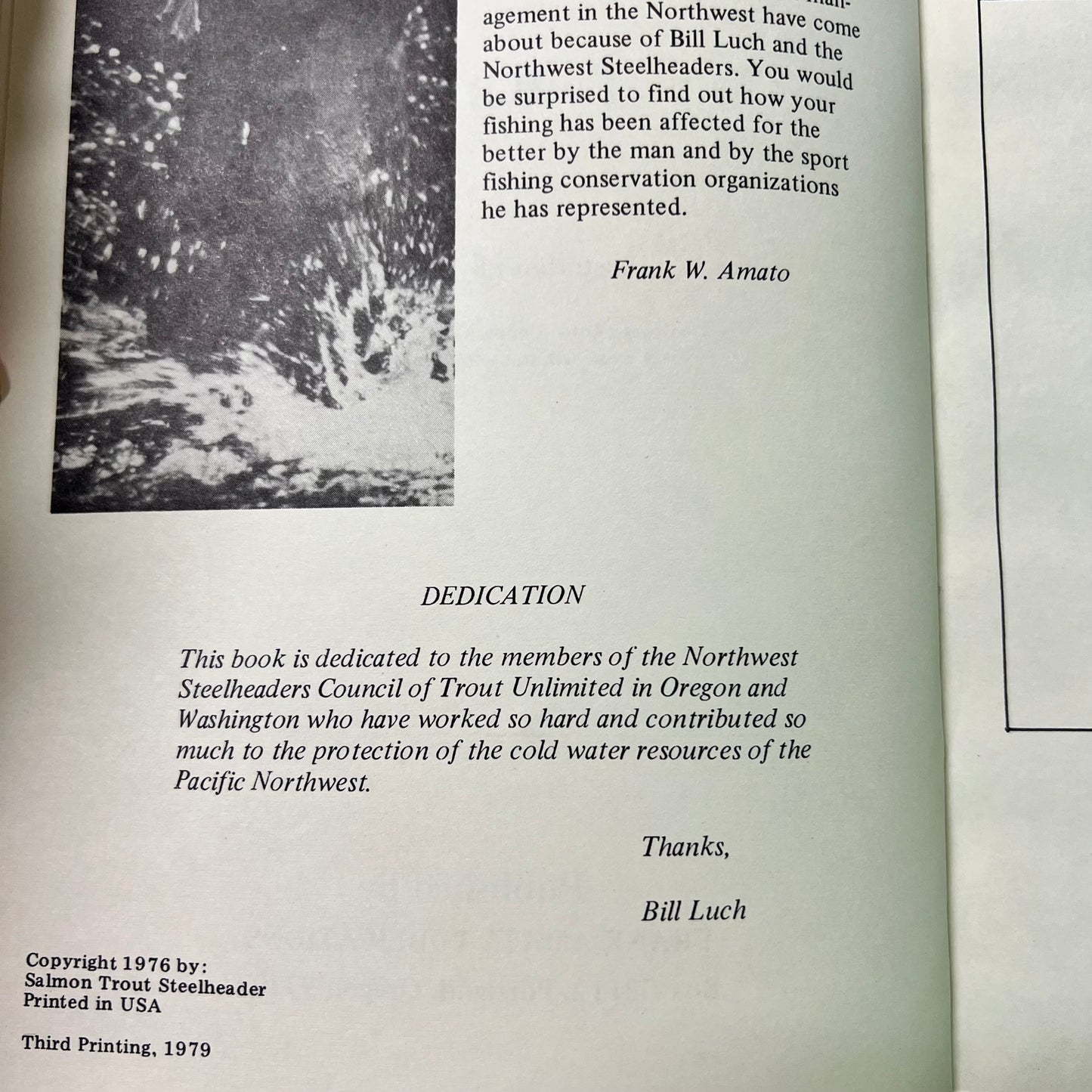 Vintage 1979 Steelhead Drift Fishing Book By Bill Luch
