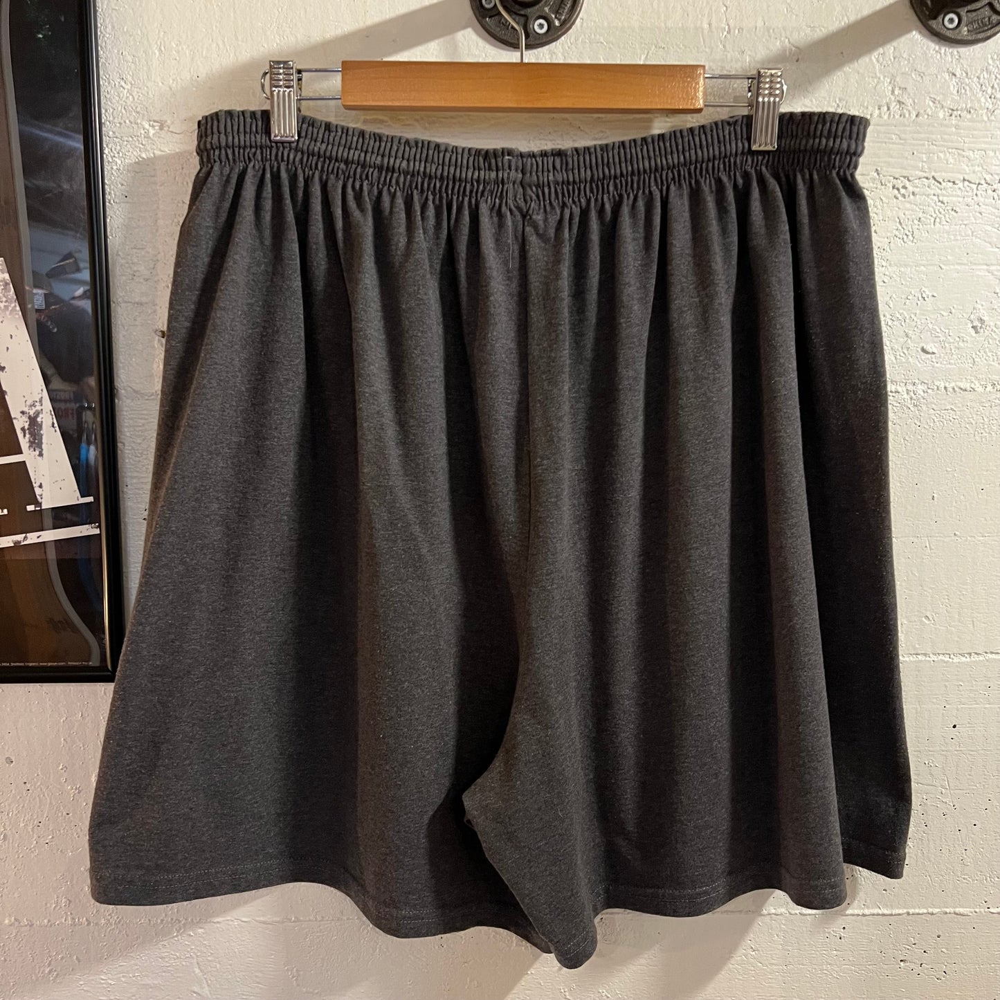 Y2K Champion Cotton Blend Athletic Drawstring Shorts - Size XXL - Charcoal Heather Gray