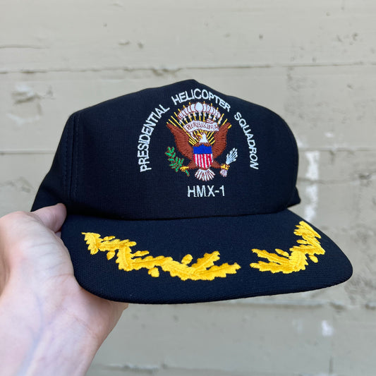 Vintage Presidential Helicopter Squadron 'HMX-1' Scrambled Egg Hat - O/S - Made In USA