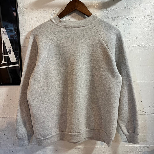 Vintage 1992 Lake Monticello, Virginia Raglan Sleeve Crewneck Sweatshirt - Size Medium - Made In USA - Heather Grey/Red/Multi