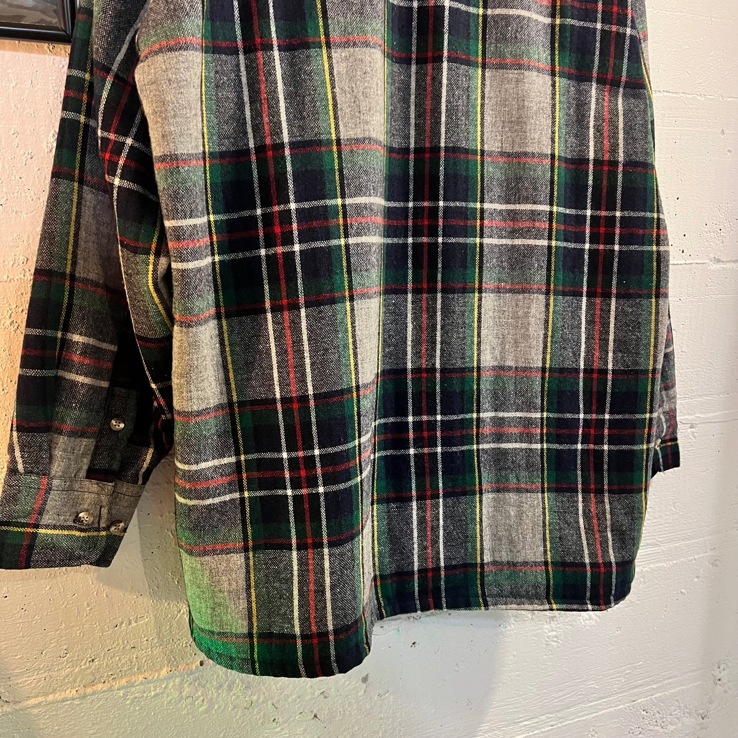 Vintage 80's High Sierra Plaid Quilted Wool Blend Flannel Shirt - Size Large - Multi/Plaid