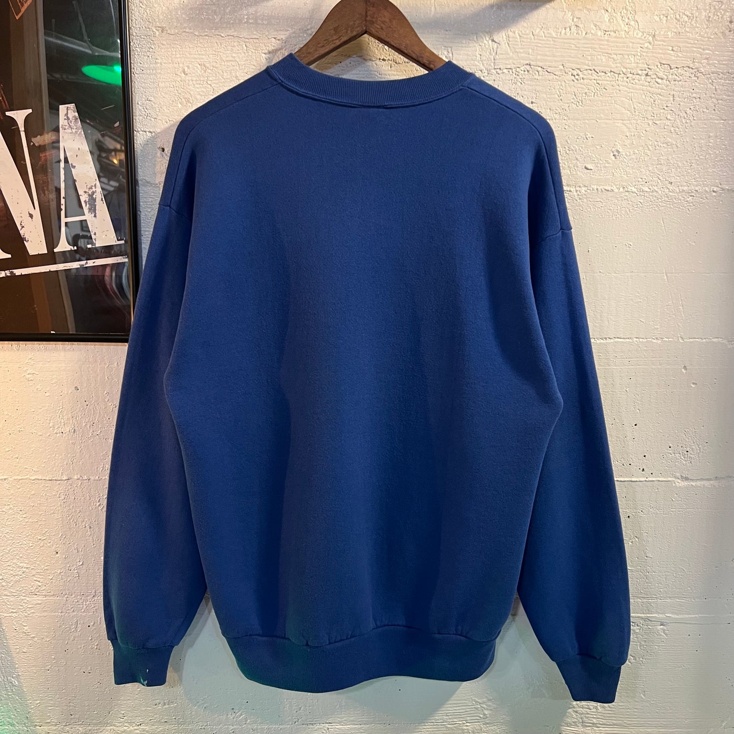 Vintage 1980's Jerzees Blank Crewneck Sweatshirt - Size Large - Made In USA - Royal Blue