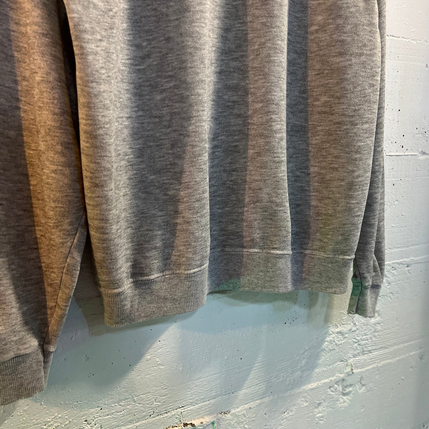 Vintage 1980's Distressed USS Paul F. Foster Navy Destroyer Ship Raglan Crewneck - Size Large - Made In USA - Heather Gray - Hanes