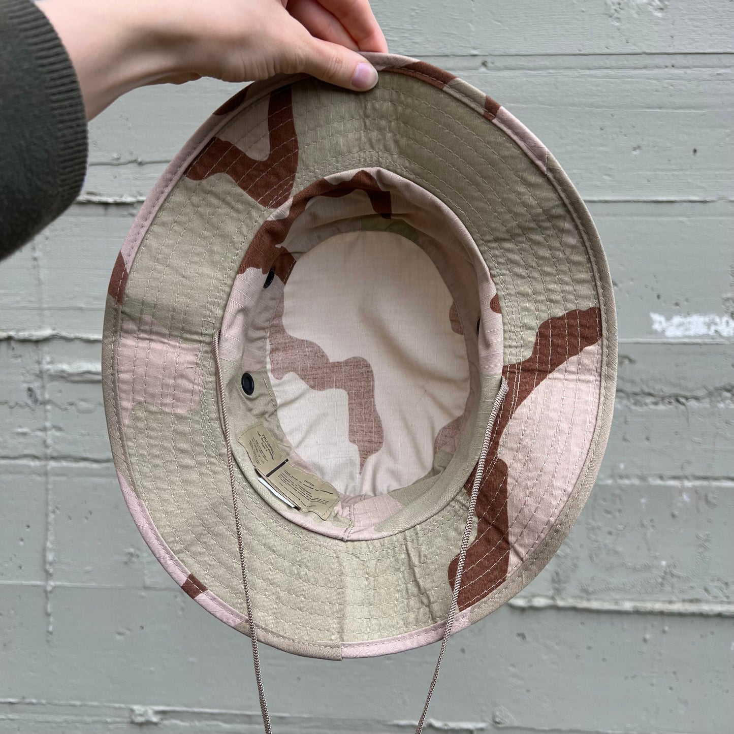 Vintage U.S. Military Hot Weather Desert Camo Boonie Hat  - Size 7 1/4  -  Desert Camo