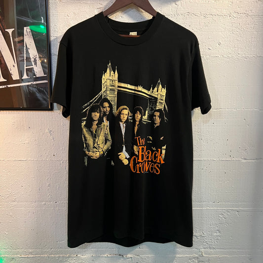 Vintage 1990 The Black Crowes 'Shake Your Money Maker' World Tour Single Stitch T-Shirt - Size XL - Made In USA - Black - Screen Stars